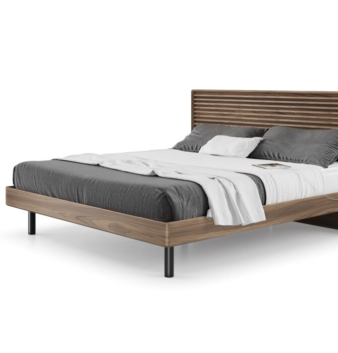 BDI - LINQ Bedroom® Cross-LINQ | King Bed 9129 Natural Walnut