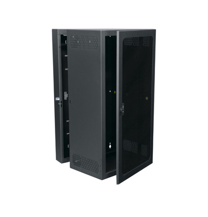 Middle Atlantic - CWR  Series On-wall Rack, Cable-Safe Cabling with Lockable Plexi Door , 15" Usable Depth