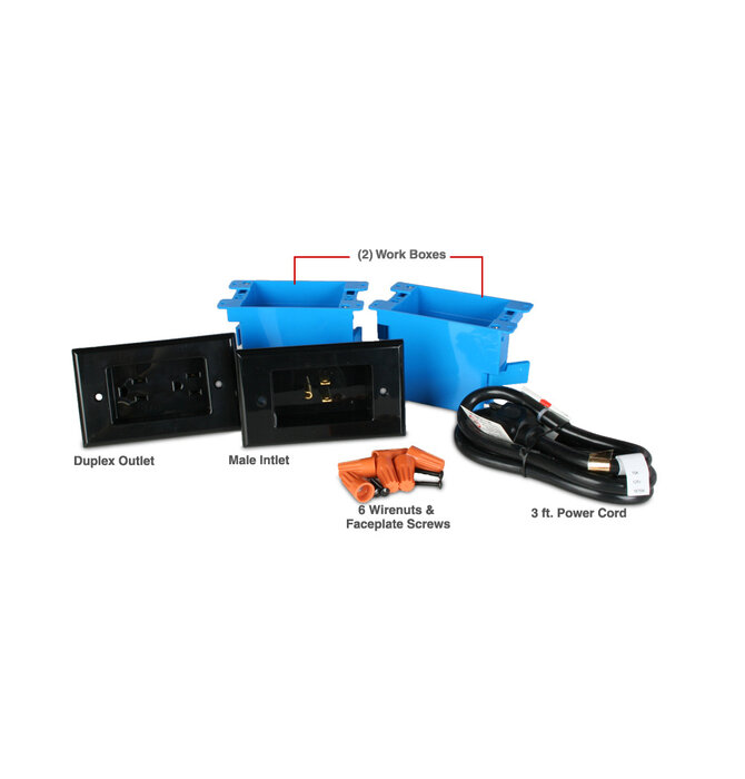 WattBox® PowerLink2™ with Duplex Wall Plates and 3 Ft Power Cord - Kit