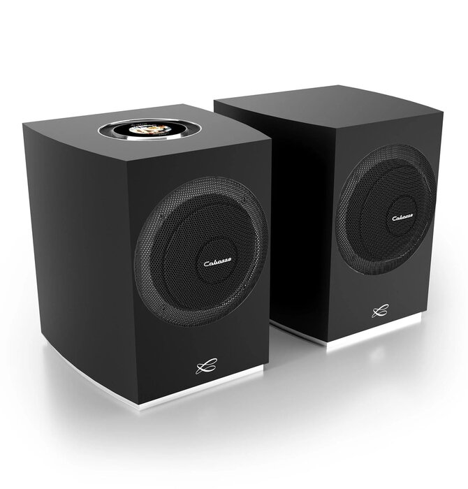 Cabasse - Rialto Powered Wireless Bookshelf Hi-Fi System Black