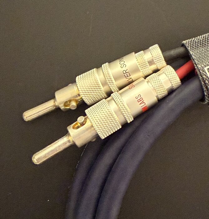 DH Labs T-14 Speaker Single Cable  5 feet with Silver Locking Banana Termination