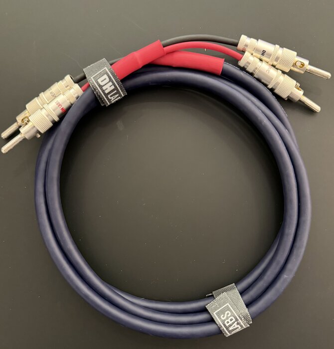 DH Labs T-14 Speaker Single Cable  5 feet with Silver Locking Banana Termination