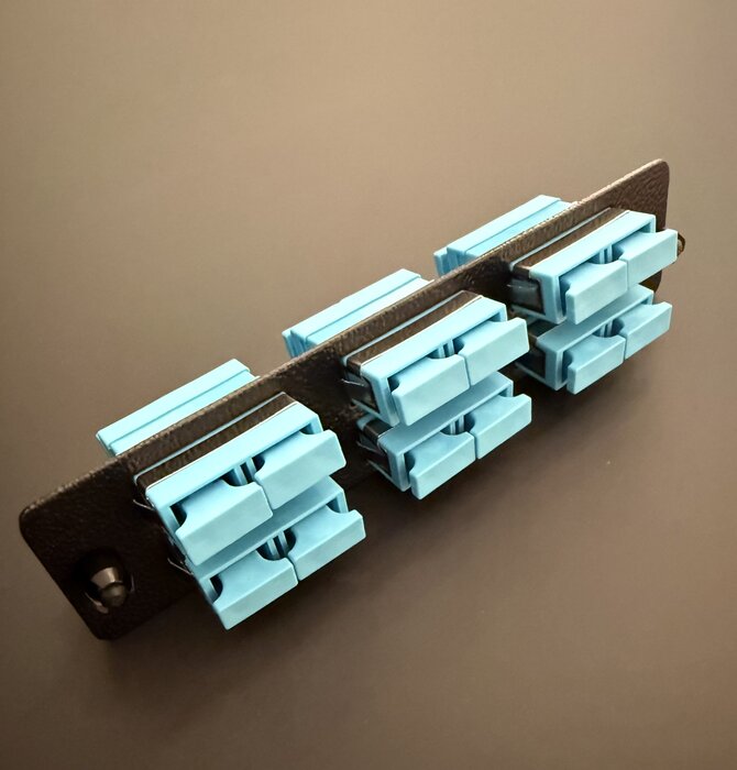 Cleerline SSF-SC12-MM-OM3-4 Duplex SC 12 Fiber Plate ( in AQUA color )