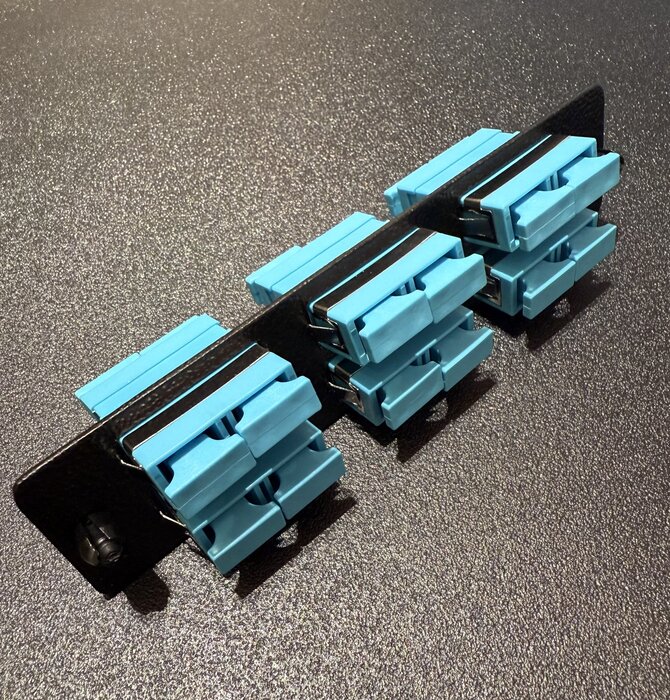 Cleerline SSF-SC12-MM-OM3-4 Duplex SC 12 Fiber Plate ( in AQUA color )