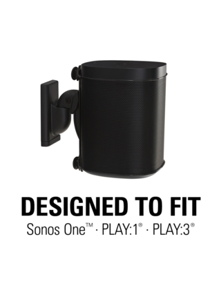 Sanus Speaker Wall Mounts for Sonos One, Sonos Play 1, Play 3