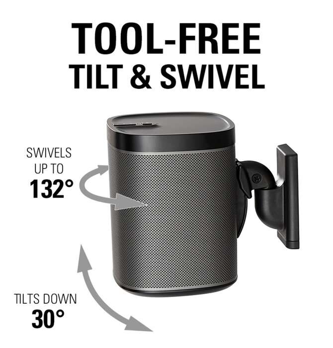 Sanus Speaker Wall Mounts for Sonos One, Sonos Play 1, Play 3
