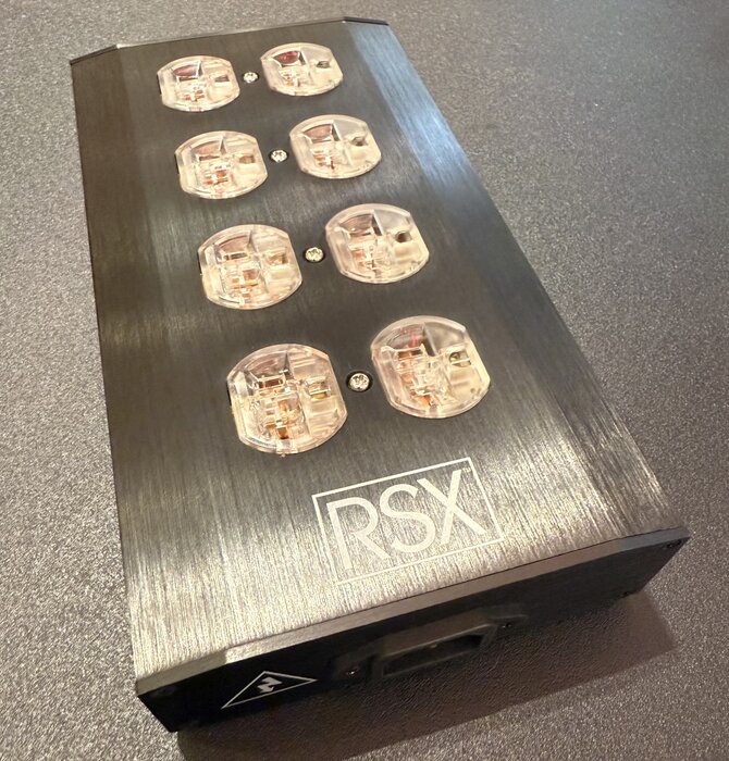 RSX PowerClean Power8 Box in Black Anodized Aluminum , 15 AMP,  Showroom Demo In Mint Condition