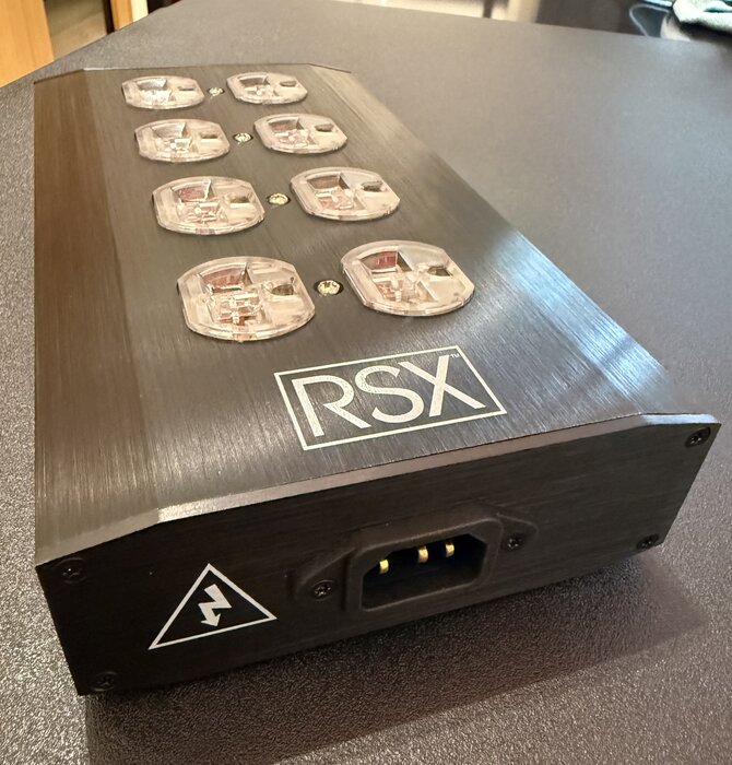 RSX PowerClean Power8 Box in Black Anodized Aluminum , 15 AMP,  Showroom Demo In Mint Condition