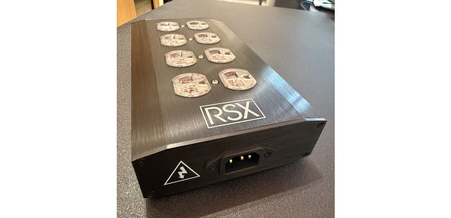 RSX PowerClean Power8 Box in Black Anodized Aluminum , 15 AMP,  Showroom Demo In Mint Condition