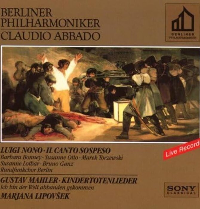 Berliner Philharmoniker conducted by Claudio Abbado - Gustav Mahler "Kindertotenlieder" & Luigi Nono "Il Canto Sospeso" Live CD Recording