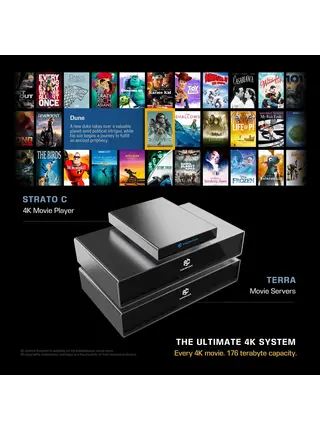Kaleidescape - ULTIMATE 4K SYSTEM - Two Terra Prime 120TB Servers plus One Strato K Player & Entire Kaleidescape US Movie Store Collection
