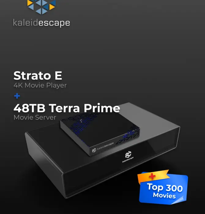 Kaleidescape Terra Prime 48TB Server + Strato E Player ( with TOP 300 US movies )