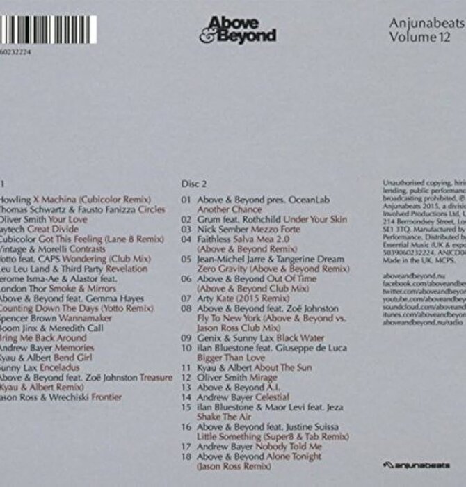 Above & Beyond - Anjunbeats Volume 12 , Double CD