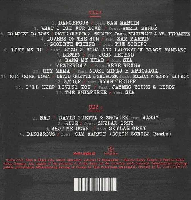 David Guetta - Listen , Double CD , USED in Mint Condition !