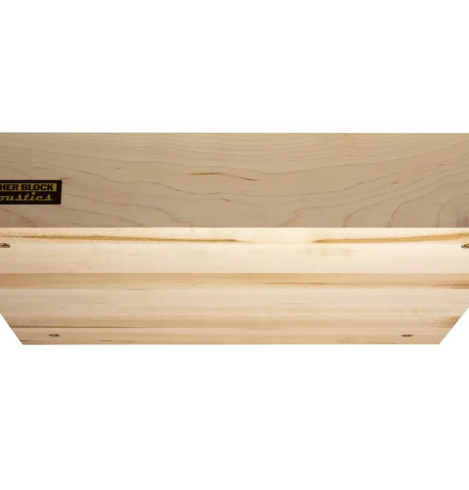 Butcher Block Acoustics - 24" x 18" Solid Maple  Edge-Grain Audio Platform 3" thick with threaded brass Inserts with Rubber Feet , Showroom Demo