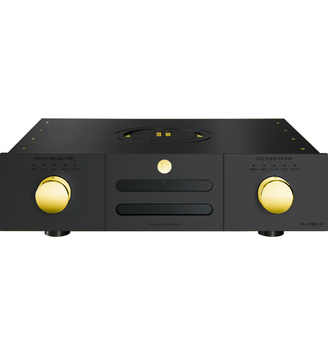 Accustic Arts - PLAYER III: Premium CD Player & High-quality DAC , Black Body with Gold-plated Knobs, Showroom Demo in Mint Condition ! Rarely Used