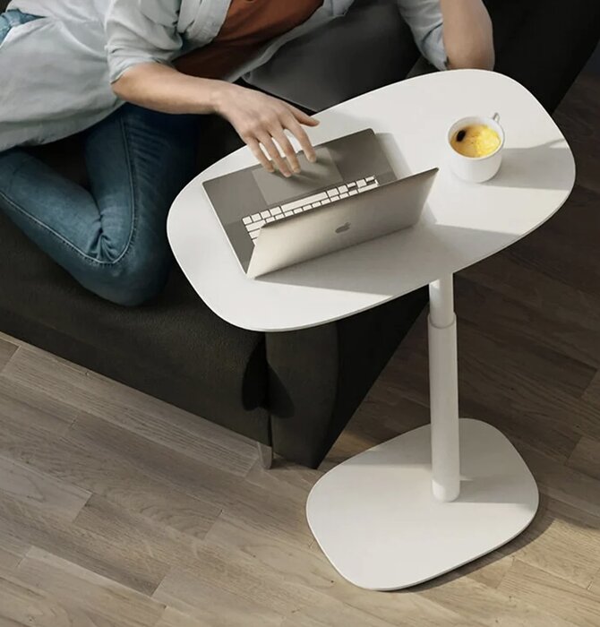 BDI 1045 Serif Lift Laptop Table in White , Showroom Demo in Mint Condition ! Local Pick Up Only !