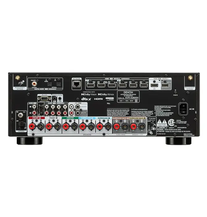 Denon - AVR-X2800H 7.2 Channel ( 5.2.2 Dolby Atmos ) 8K AV Receiver