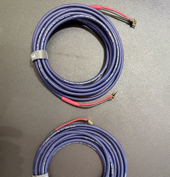 DH Labs - T-14 18' Speaker Cable Pair , Gold-plated Spade to Spade Connectors, OPEN BOX !