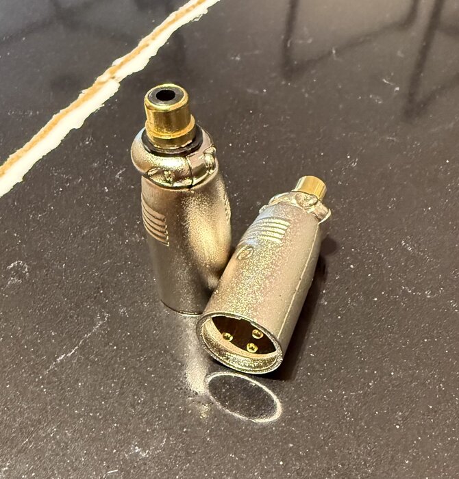 Burmester RCA to XLR Cable Adapters ( Sold as Pair ) Female RCA to Male XLR
