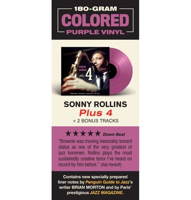 Sonny Rollins - Plus 4 , Limited Edition Purple 180 Gram Vinyl