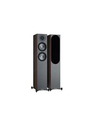 Monitor Audio - Bronze 200 Floorstanding Speaker Pair, Walnut