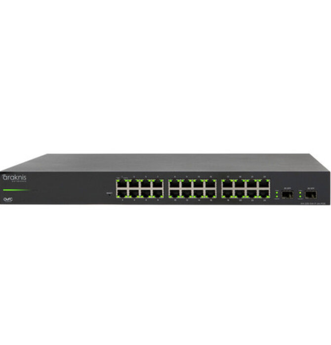 Araknis - Networks® 220 Series Layer 2 Managed Gigabit Switch with Partial PoE+, Rear Ports