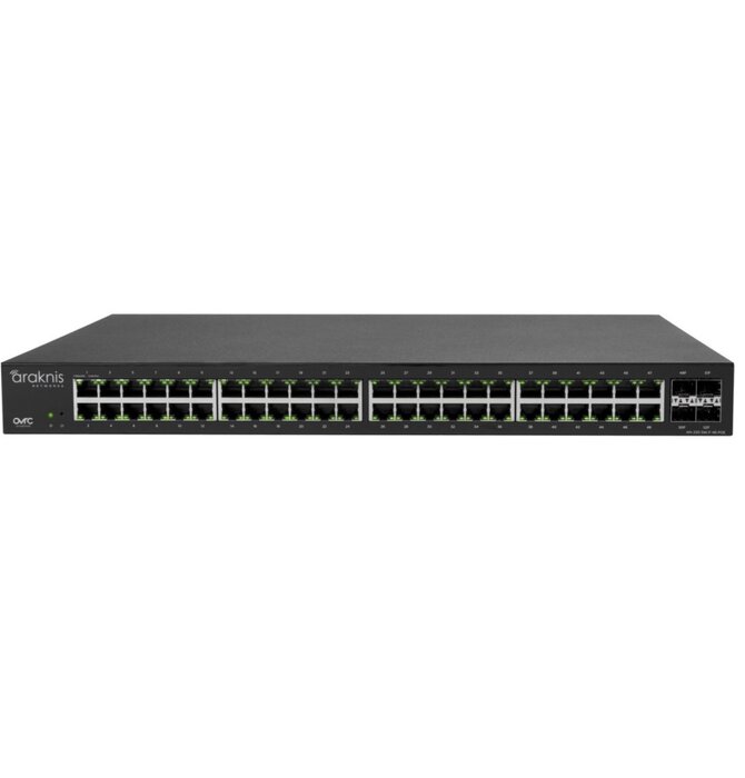 Araknis - Networks® 220 Series Layer 2 Managed Gigabit Switch with Partial PoE+, Rear Ports