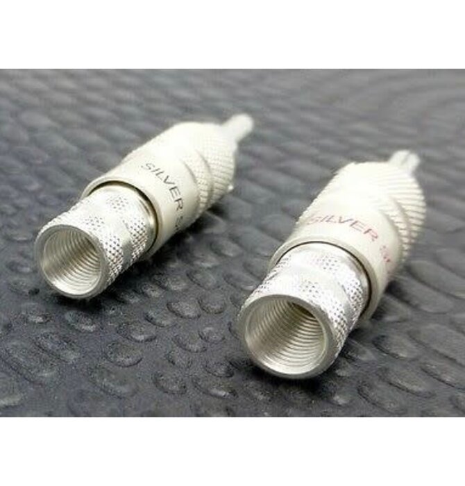 10 Gauge Silver Plated Deluxe Locking Banana Plug, Thin, Lock Ban 1 Silver