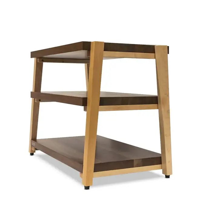 Butcher Block - Rigidrack® - 3 Shelf Rack - 1.5" Thick Solid Walnut Shelves with 1.5" Maple Legs