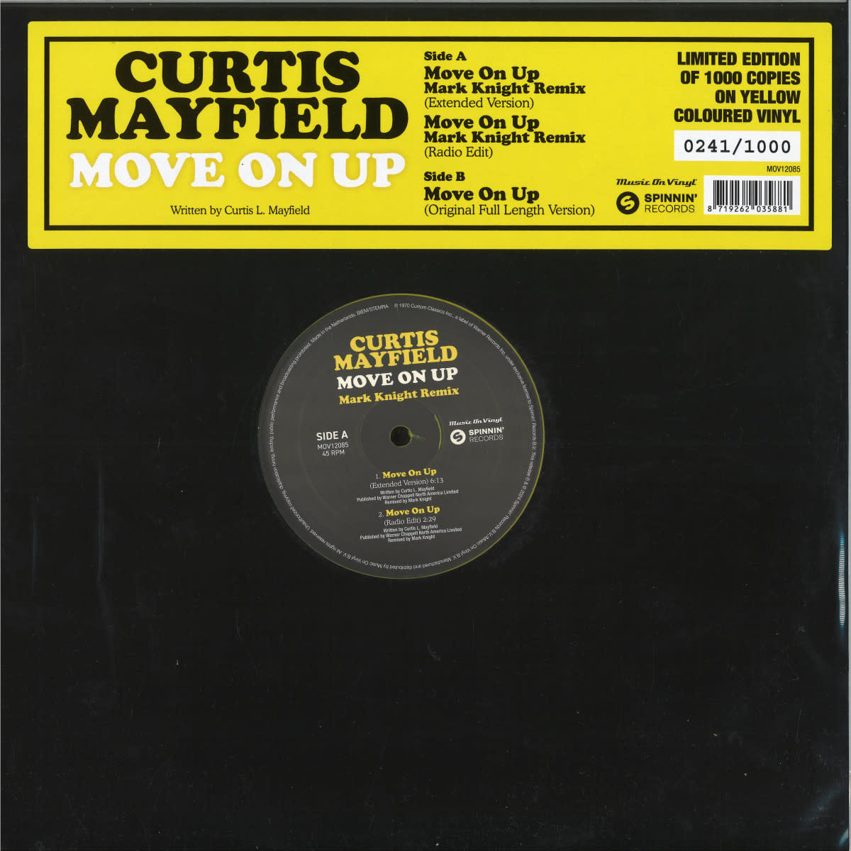 Curtis Mayfield - Move On Up , Limited Edition Of 1000 Copies on 180 ...