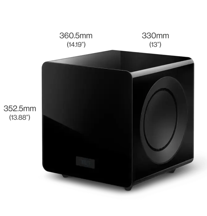KEF - KC92 , 1000 Watt Powered Subwoofer with Dual 9" Force-cancelling Drivers ( 2 x 500 Watt )