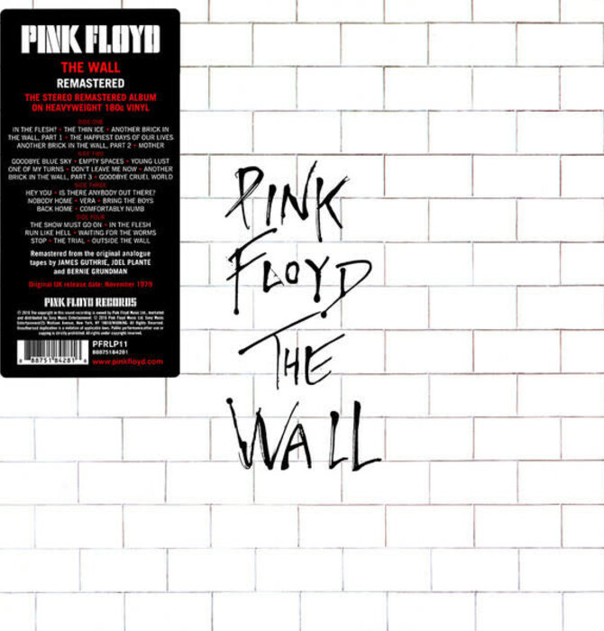 Pink Floyd - Wall , ( 2016 Gatefold Version ) 180 Gram 2LP Audiophile Grade Vinyl