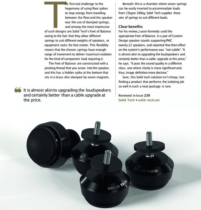 Solid Tech - Feet Of Balance, Speaker Isolators with M8 - 1.25 Threads ( 4 - pack )