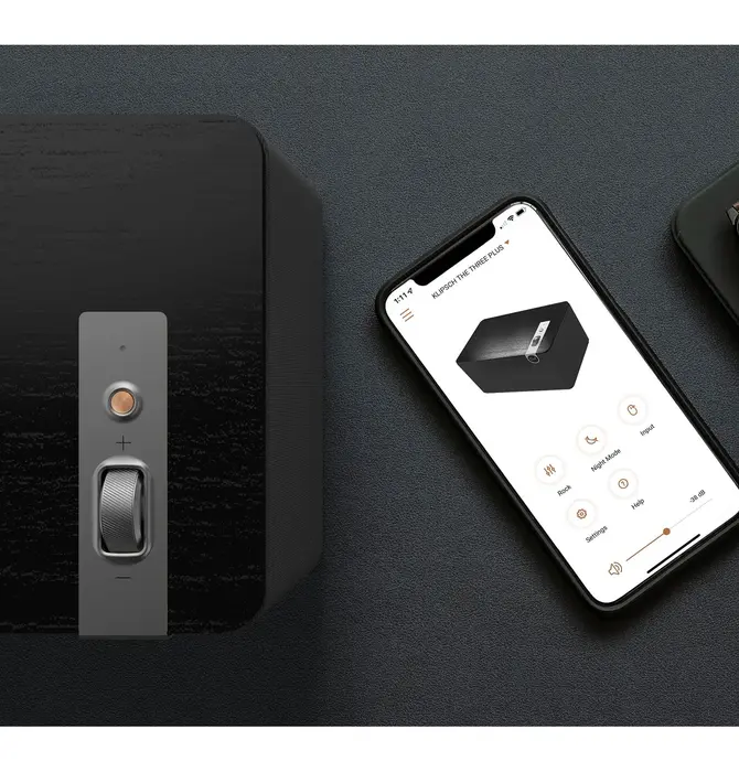 Klipsch - The Three + Premium Tabletop Bluetooth Speaker with Broadcast Mode