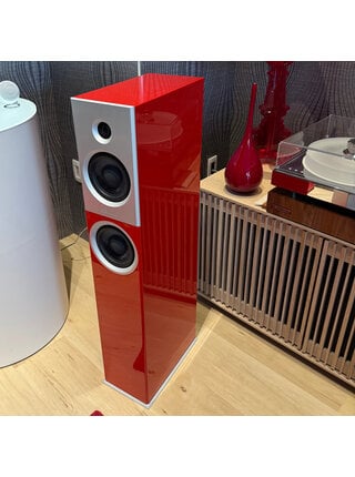 Burmester - B 18 All Lines Loudspeaker Pair Ferrari Red, Showroom Demo in Mint Condition