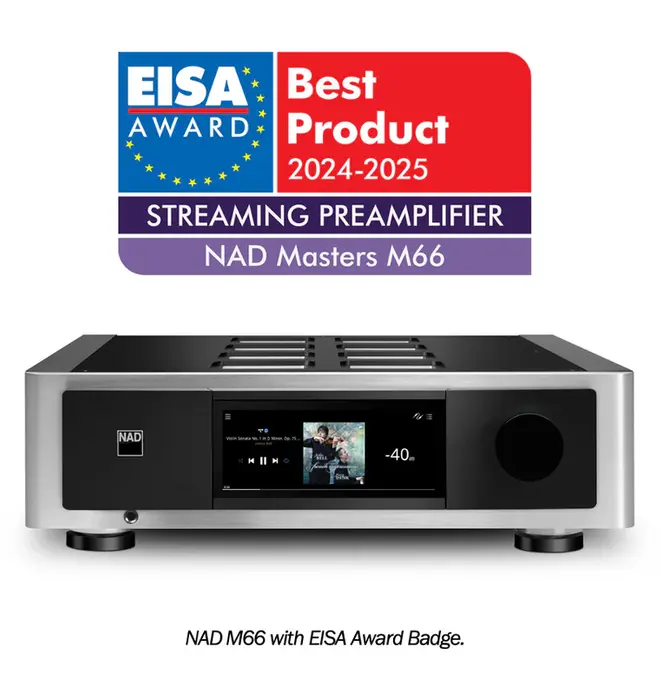 NAD Masters Series M66 Stereo Pre-amplifier with HDMI, BluOS™ streaming, Apple AirPlay® 2 &  Bluetooth®