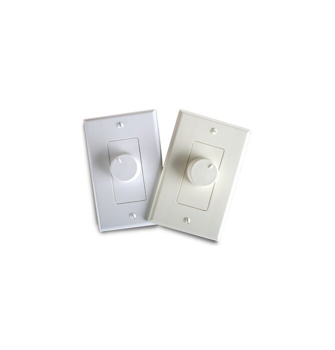 Episode Electronics - Rotary 100 Watt 12-Step Volume Control , White or Light Almond Knobs & Faceplates Included