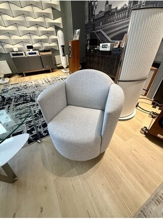 Jaymar - LA 1956 Swivel Chair with Metal Base ( Alta Fabric  ) Showroom Demo in Mint Condition ! Local Pick Up Only !!!