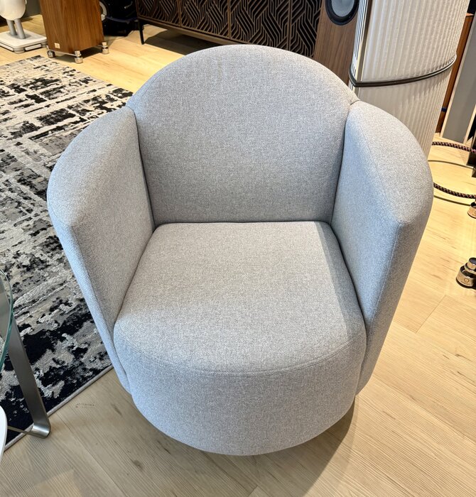 Jaymar - LA 1956 Swivel Chair with Metal Base ( Alta Fabric  ) Showroom Demo in Mint Condition ! Local Pick Up Only !!!