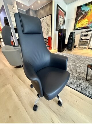 BDI Bolo™ 3531 Executive Office Chair in Black Leather  , Showroom Demo in Mint Condition! Local Pick up Only!