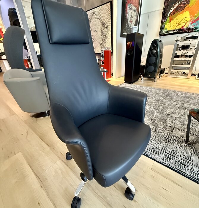 BDI Bolo™ 3531 Executive Office Chair in Black Leather  , Showroom Demo in Mint Condition! Local Pick up Only!