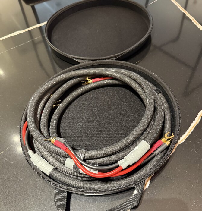 Shunyata Research Delta v1  Speaker Cable 2.5 meter  with Gold-Plated STIS Spade Ends