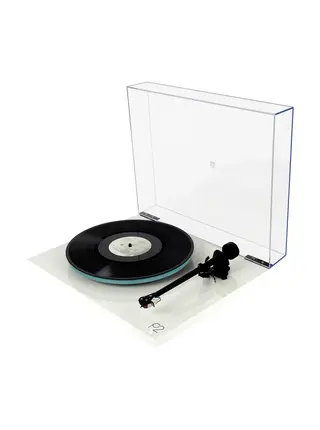 Rega Planar 2 in Gloss White with Rega Carbon MM Cartridge, Showroom Demo with Slight Scratches on Acrylic Cover