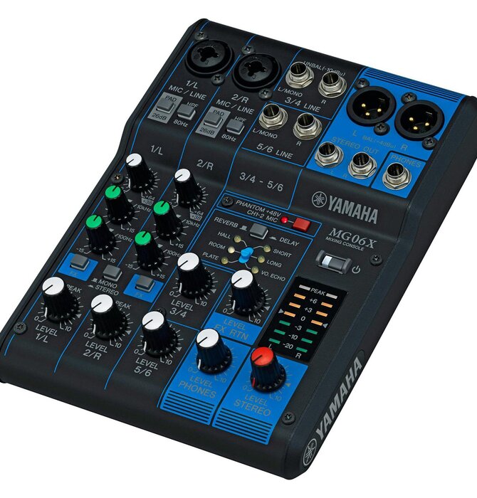 Yamaha - MG06X Mixing Console with 6 Inputs  & Build In Effects , OPEN BOX ! Never Used