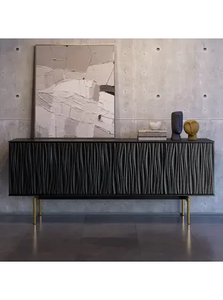 BDI 7109 Tanami Media Cabinet Black , Showroom Demo! Las Vegas Local Pick Up Only!