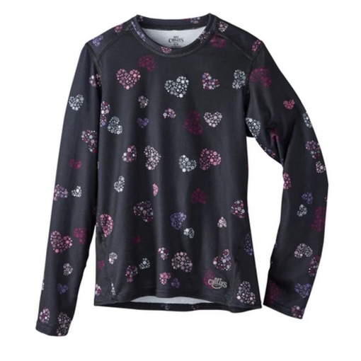 HOT CHILLYS YOUTH ORIGINAL II PRINT CREWNECK - HEART FLURRIES - SIZE XLARGE 14/16 ONLY