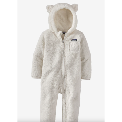 PATAGONIA INFANT FURRY FRIENDS BUNTING - BIRCH WHITE