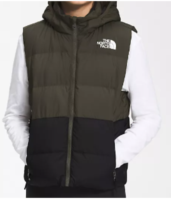 THE NORTH FACE TNF - JUNIOR BOYS REVERSIBLE NORTH DOWN VEST - NEW TAUPE GREEN