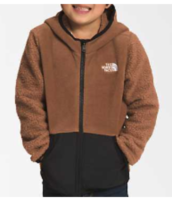 THE NORTH FACE TODDLER BOYS FORREST FULL-ZIP FLEECE HOODIE - TOASTED BROWN